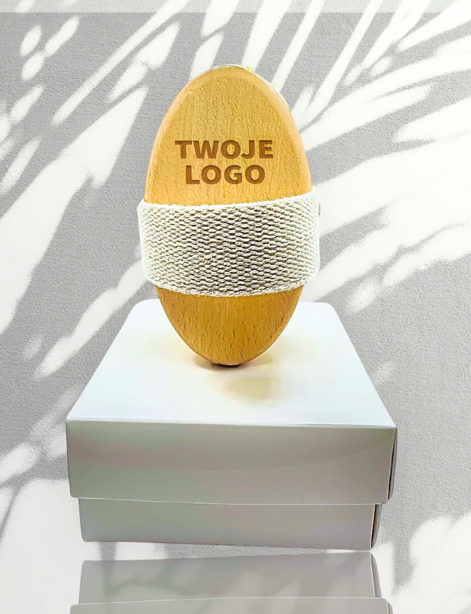 Second image of Zestaw Szczotka do ciała (TAMPICO/AGAWA) + Woreczek 100% bawełniany